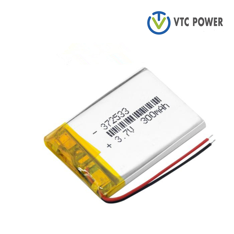 372533 300mAh Lithium Polymer Rechargeable Battery Lipo Cell For Cordless Phone Pager
