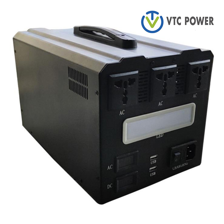 Multi-fungsi Generator Berkemah Lithium 1000w 1500w Baterai Sistem Energi Surya Rental Penyimpanan Pembangkit Listrik Portabel