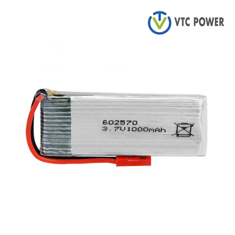 602570 1000mAh 3.7V Li-Polymer Rechargeable Battery