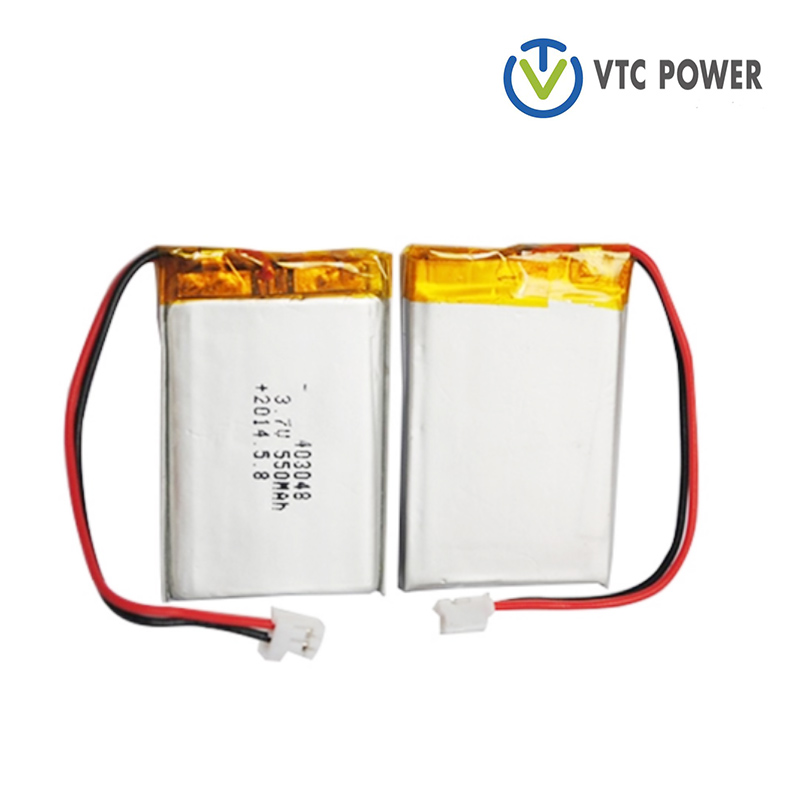 baterias recarregáveis ​​de lítio de 3.7V 550mAH para equipamentos médicos