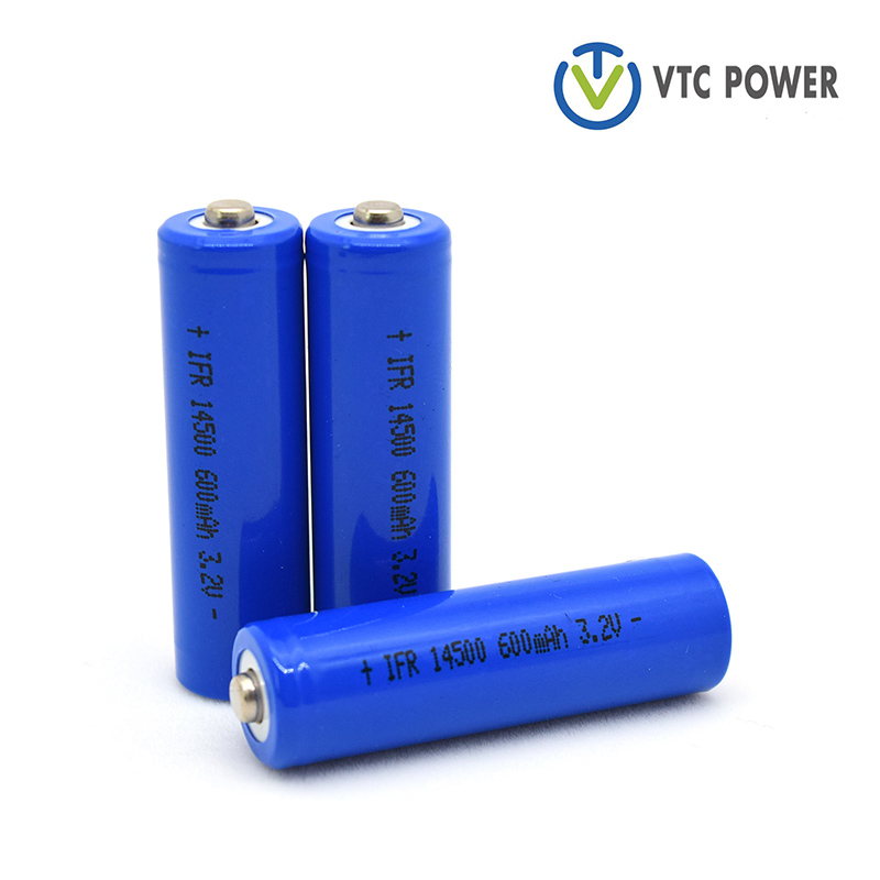 3.2V IFR14500 600mAh Lifepo4 Bateria Gela