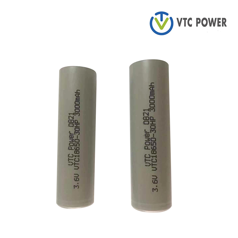 Li-ion 18650-30HP 3000mAh 3,6V uppladdningsbart batteri för elcykel