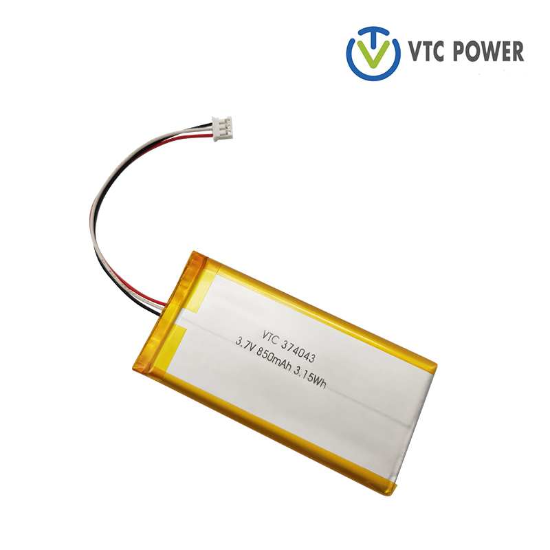 Bateri Polimer Litium 3.7v 850mAh