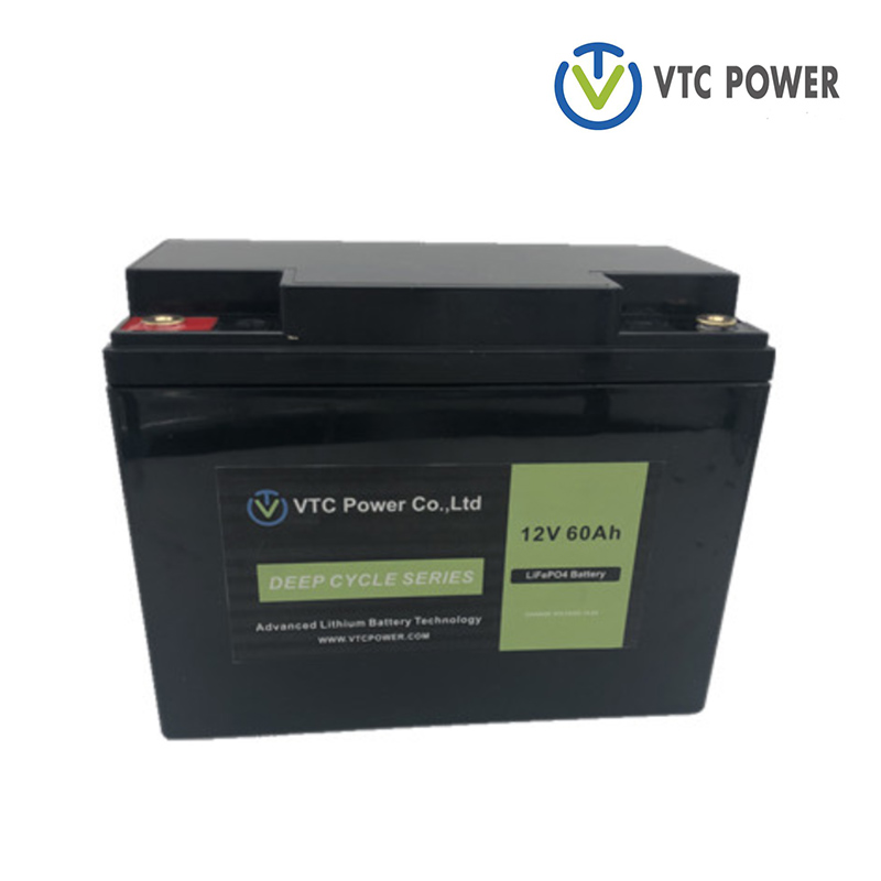 Solcellebatteri 12v 60Ah Lifepo4 batteripakke
