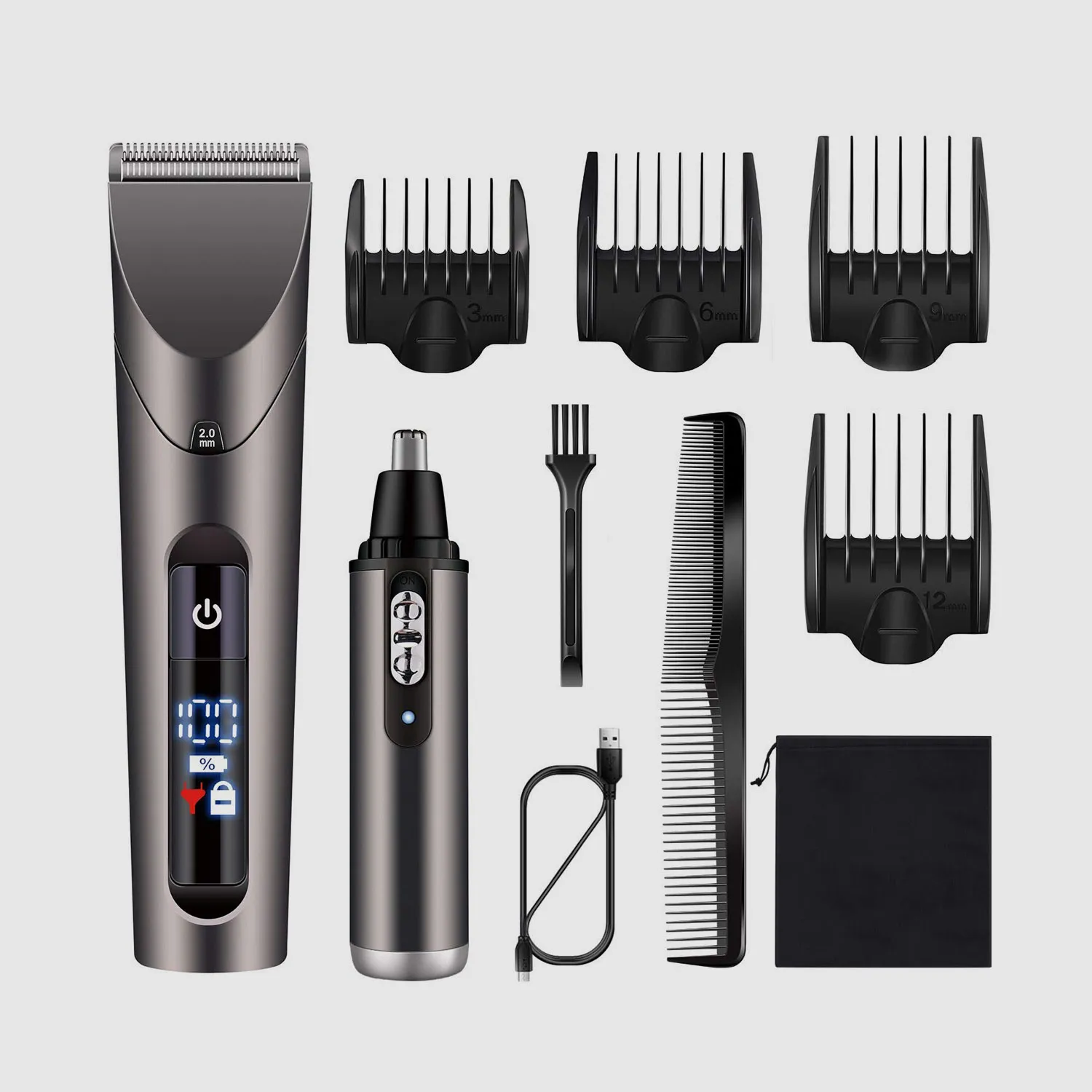 What content does the LED Display Hair Clipper generally display and what are the benefits?
