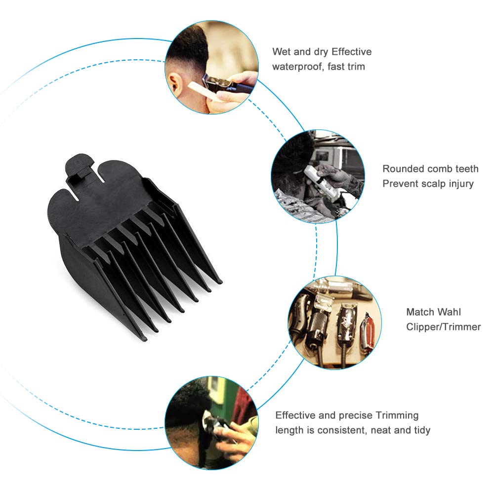 Black Hair Clipper Guide Combs - 3