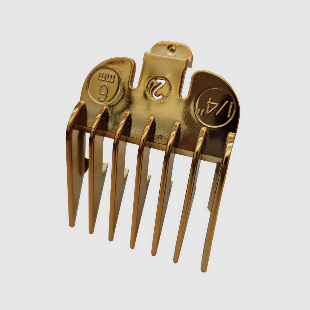 Gold Hair Clipper Guide Combs - 6
