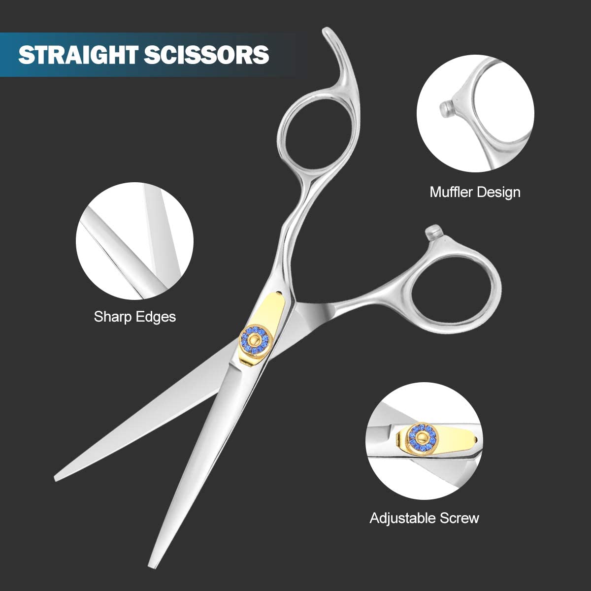 Gold Hair Cutting Shears - 4