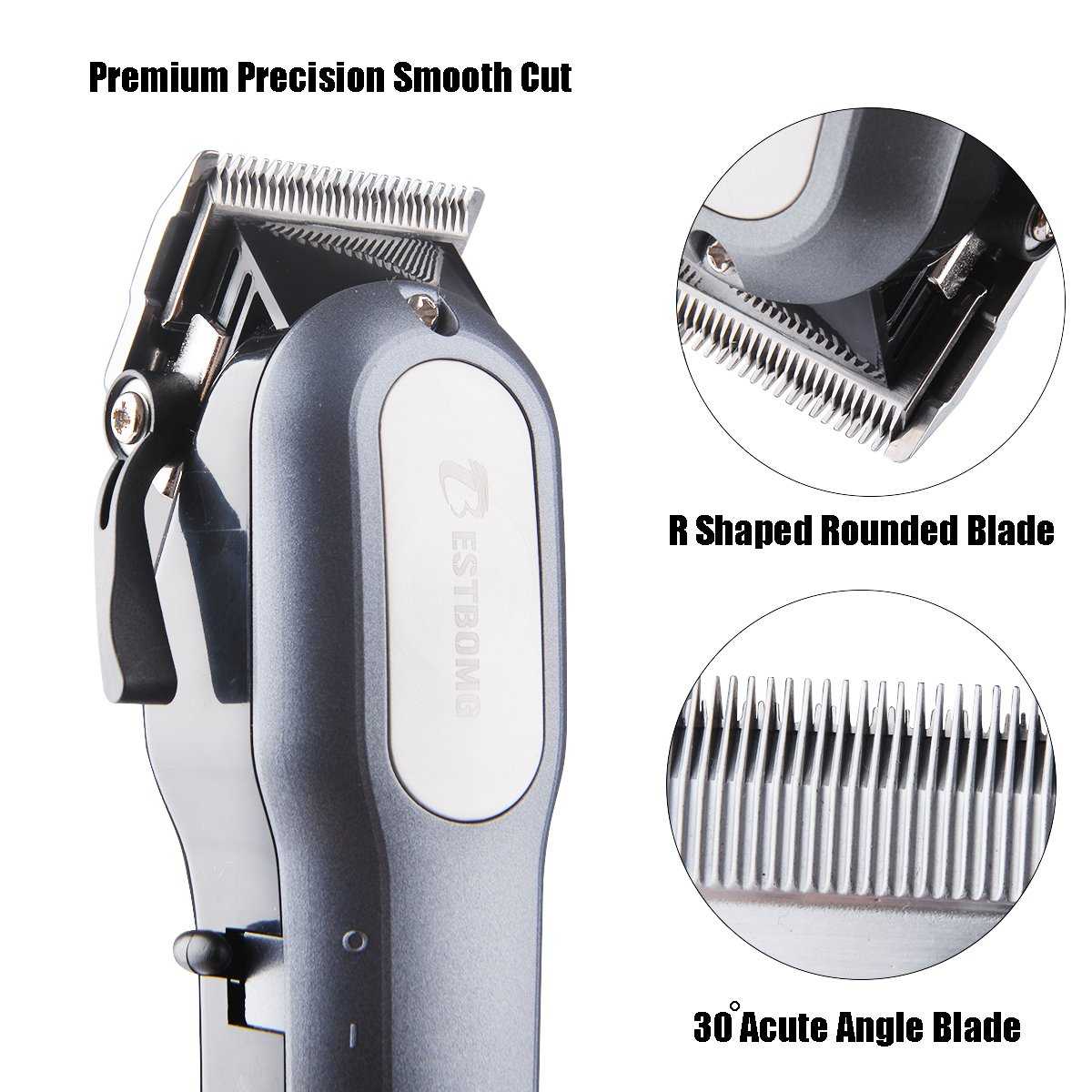 Home Barber ماكينة حلاقة الشعر مع شفرات دقيقة شاشة LED للموتور الثقيل - 1 