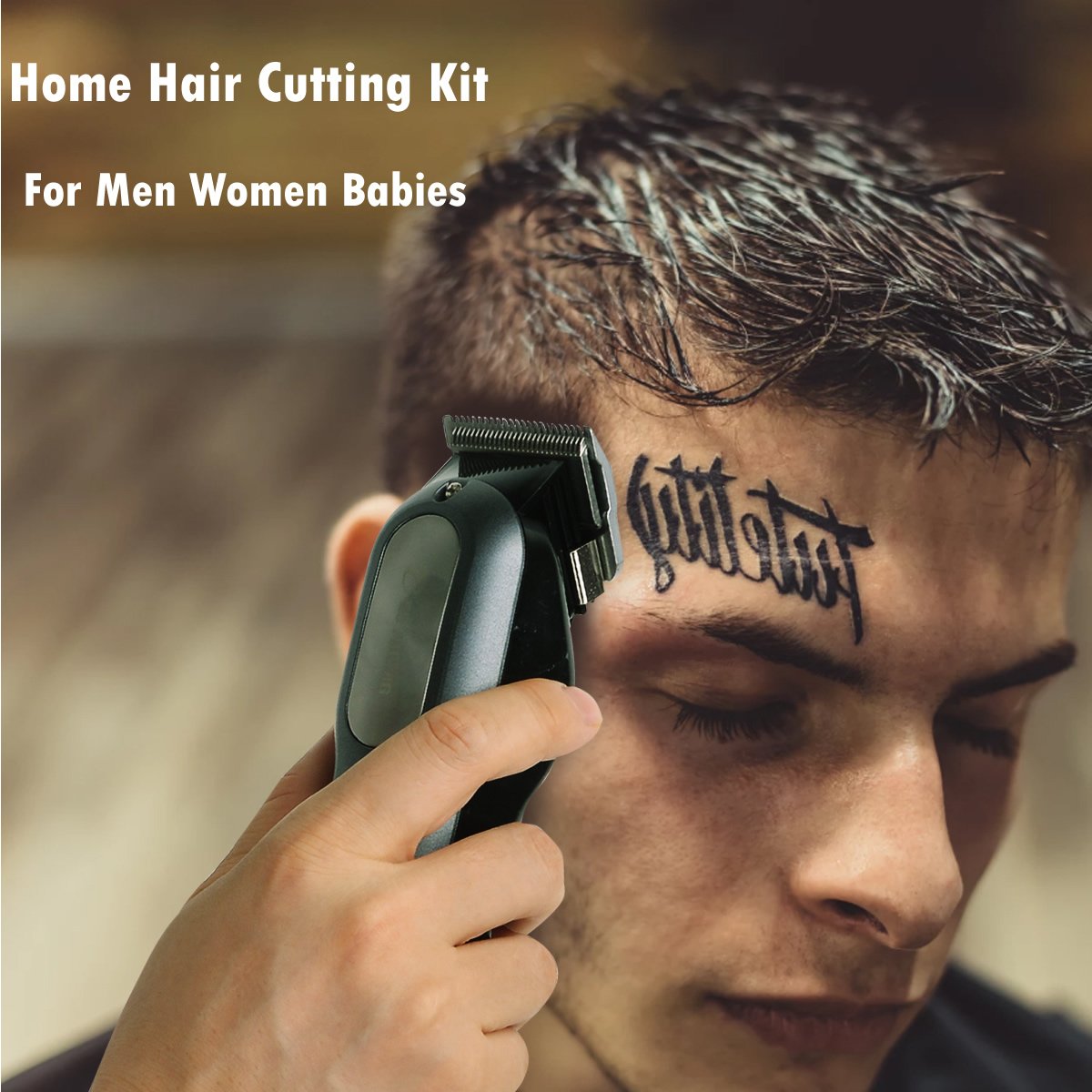 Home Barber ماكينة حلاقة الشعر مع شفرات دقيقة شاشة LED للموتور الثقيل - 7