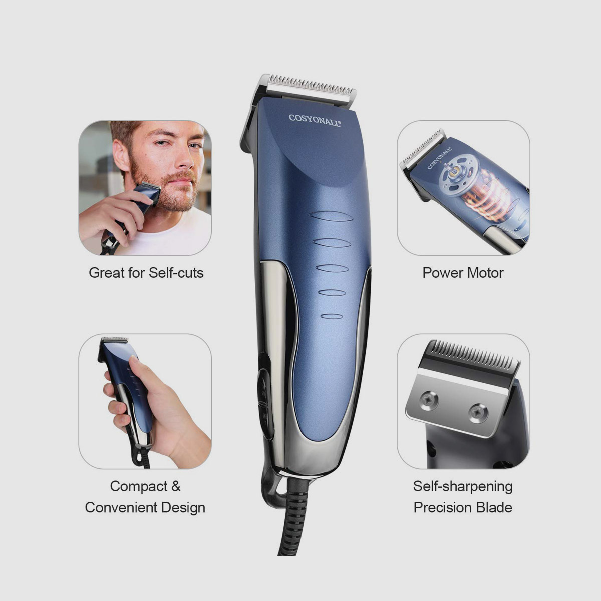 Pro Corded Hair Trimmer Cutting Kit - 1