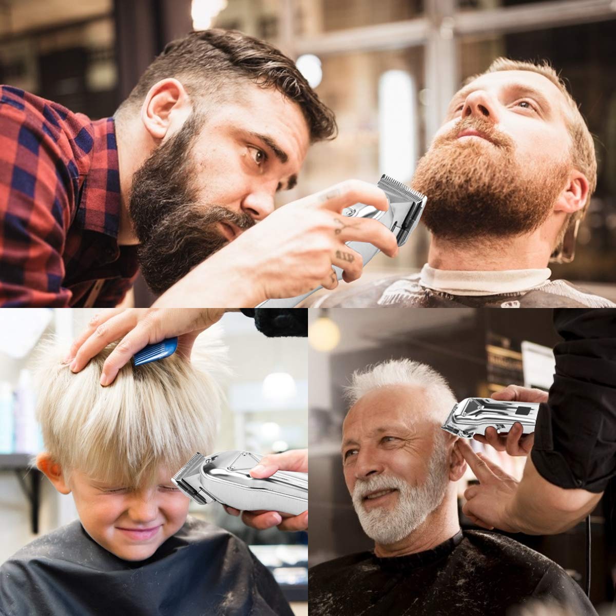 کلیپر مو شارژی حرفه ای برای مردان آرایشگر مدل موهای کودکان - 4 
