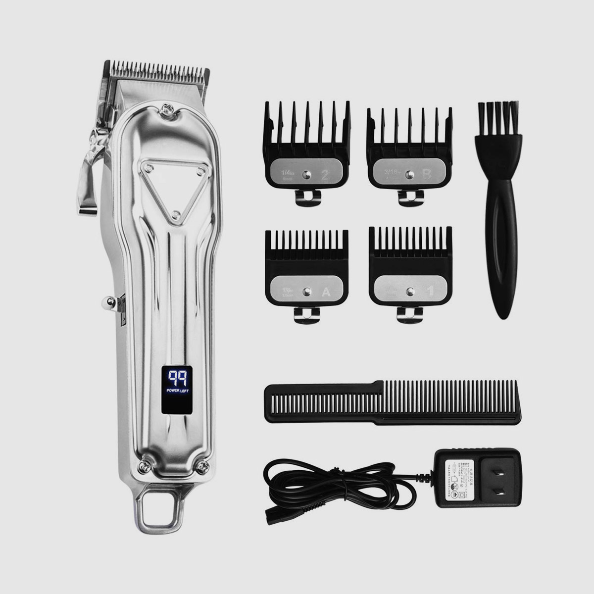 Pro Cordless Hair Clippers para sa Men Stylists Barbers Kids Home Gamit