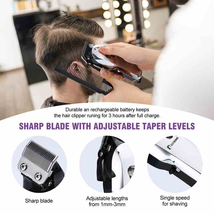 Professionell trådlös hårklippare för män - 3