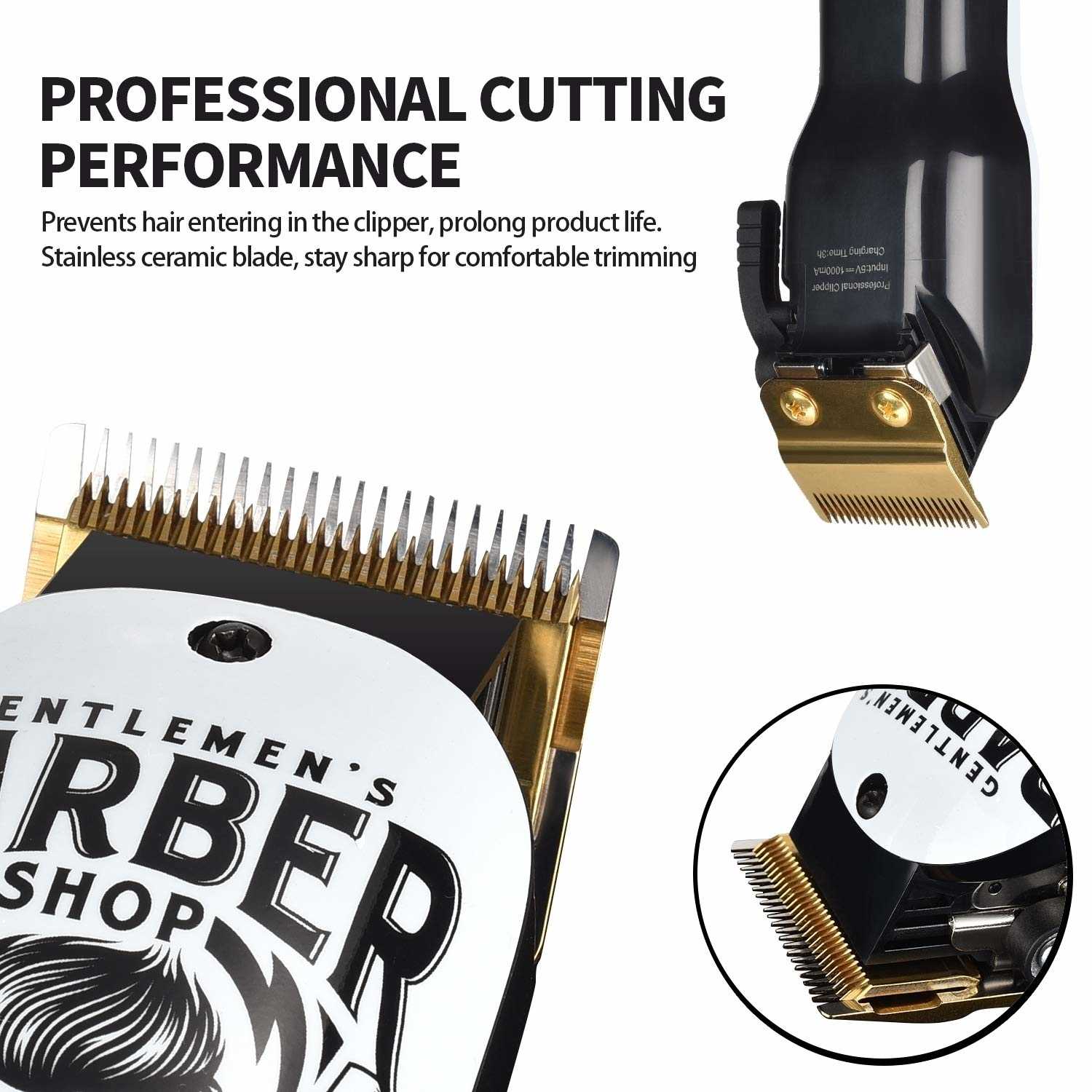 Ang Professional Cordless Haircut Kit Rechargeable 2000mAh na may 6 na Combs ng Gabay - 2 