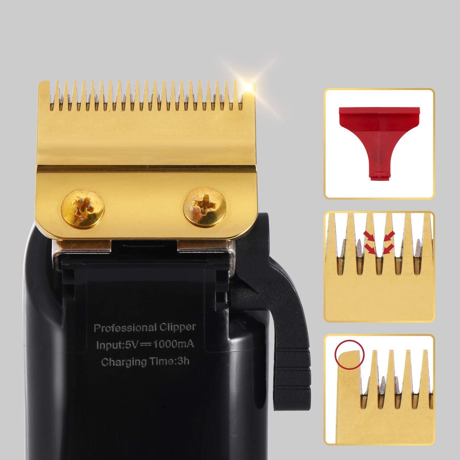 Professional Hair Clippers Cutting Kit 2000mA - 1