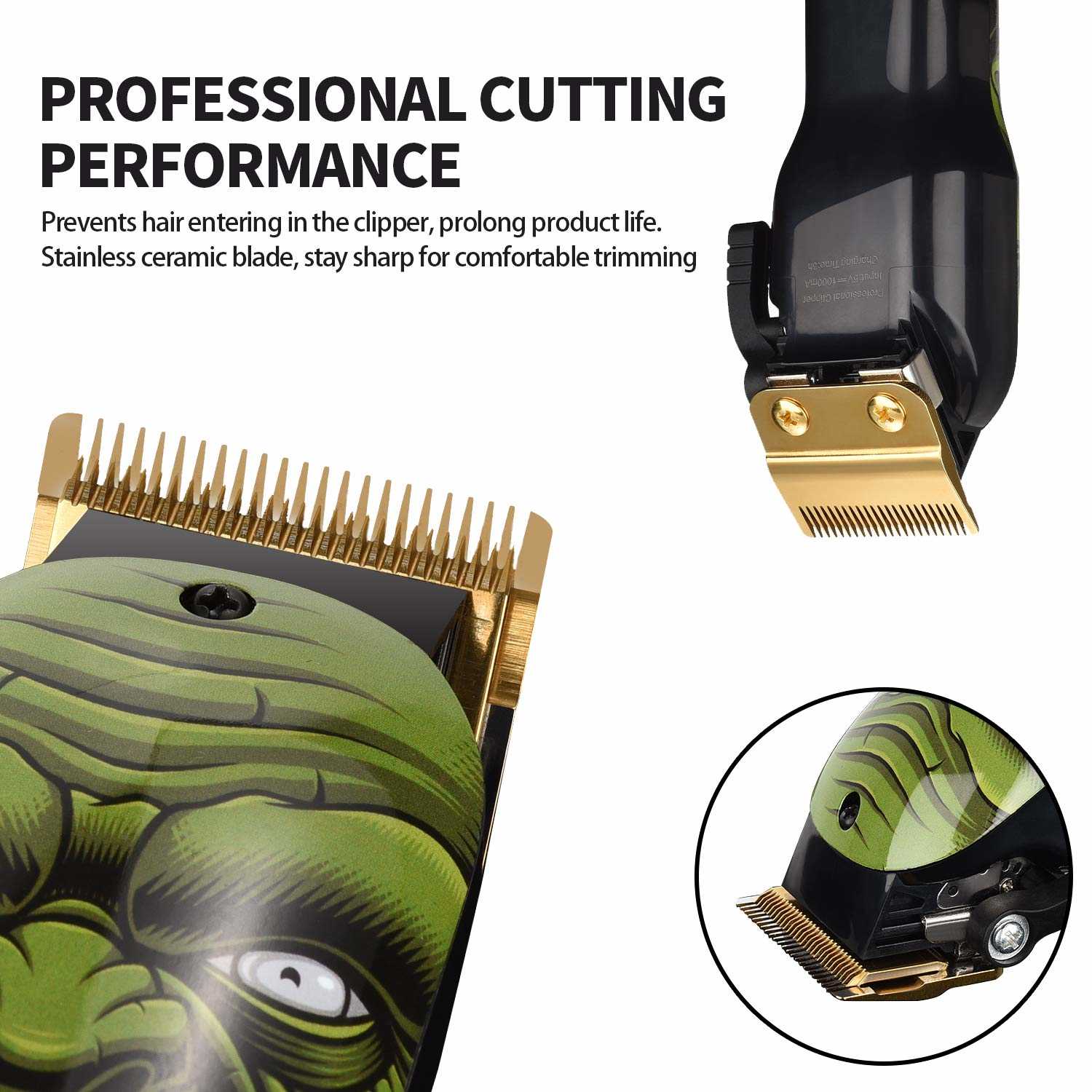 Professional Quiet Cordless Rechargeable Hair Clippers - 2
