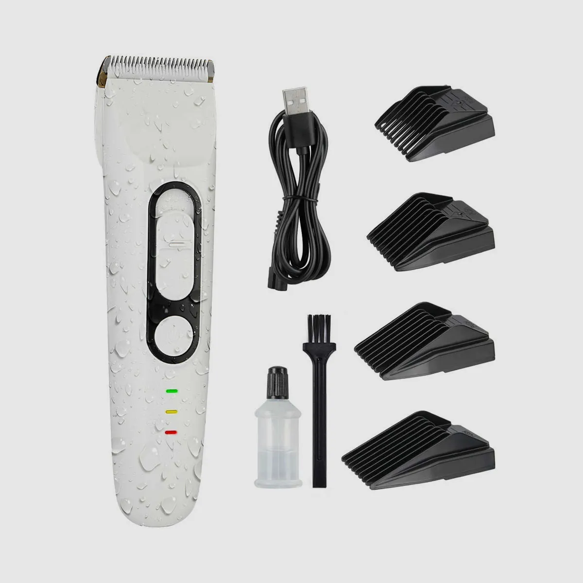 Quiet Cordless Hair Trimmer IPX7 Waterproof