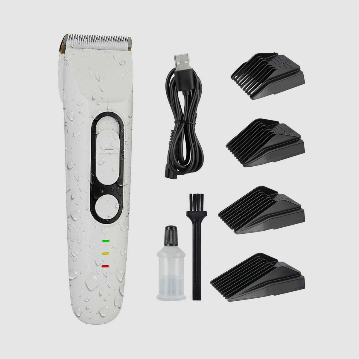 جهاز تشذيب الشعر اللاسلكي الهادئ IPX7 المقاوم للماء - 0