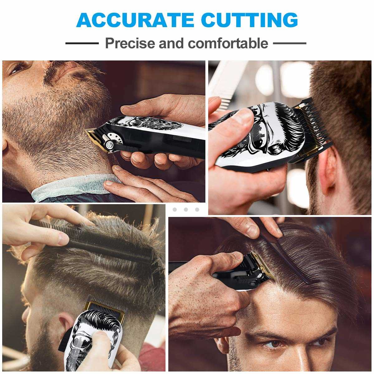 Máquina de cortar cabelo elétrica sem fio atualizada - 6 