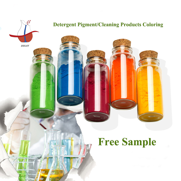 detergent pigment blue red green yellow