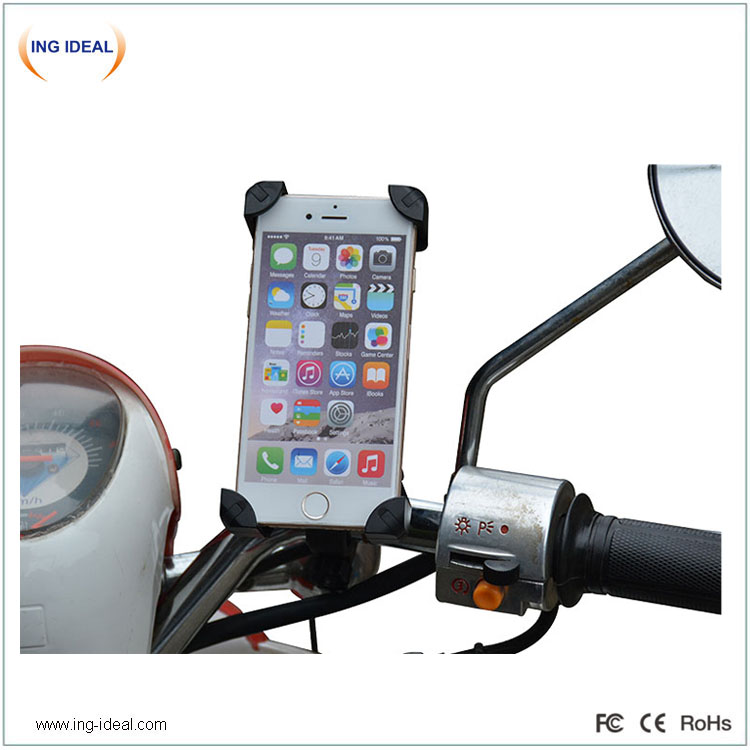 Pengecas 12v 24v USB Untuk Motosikal Dengan Pemegang Telefon