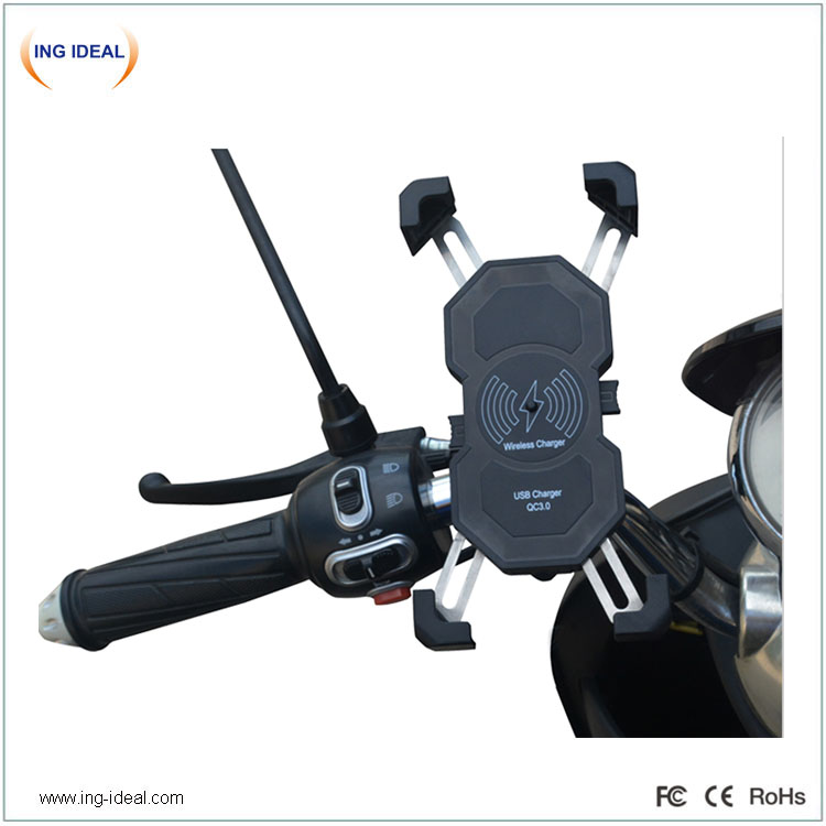 15W Fast Wireless Phone Charger Motorcycle With Phone Holder - 0 