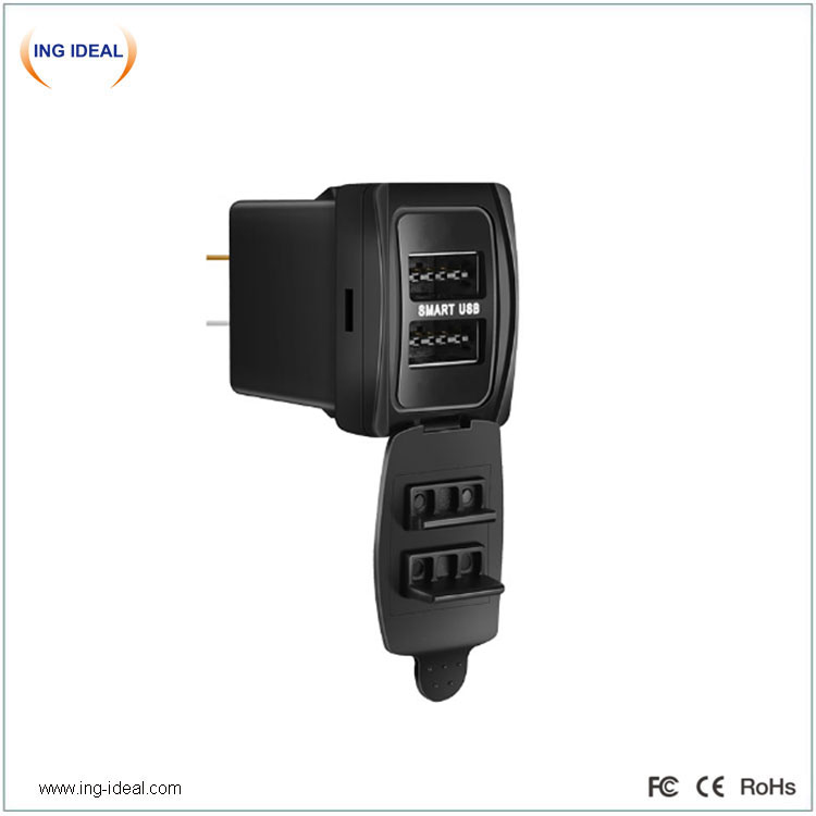3.1A Dual USB Double-Sided Port Original Installation For Toyota Car Bus Charger