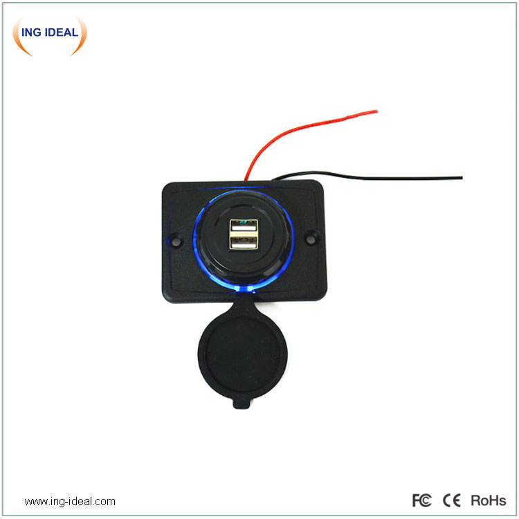 Easy Install Flat Type 3.1A Bus Cell Phone Charger For Passenger Charging