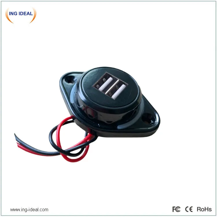 Easy Install Flat Type Usb Charger Auto For Seat Mount