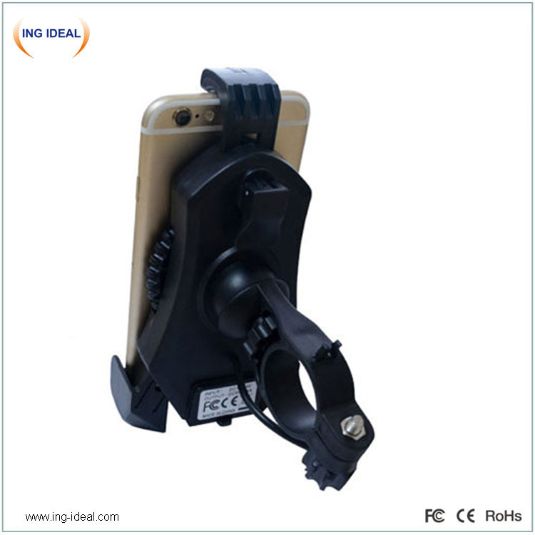 Pengecas Telefon Bimbit USB Motorbike Dengan Pemegang Telefon - 2 