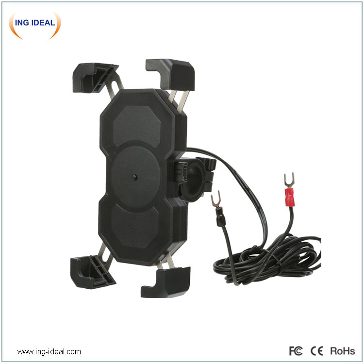 Waterproof Motorbike USB Charger With Auto Closed Holder