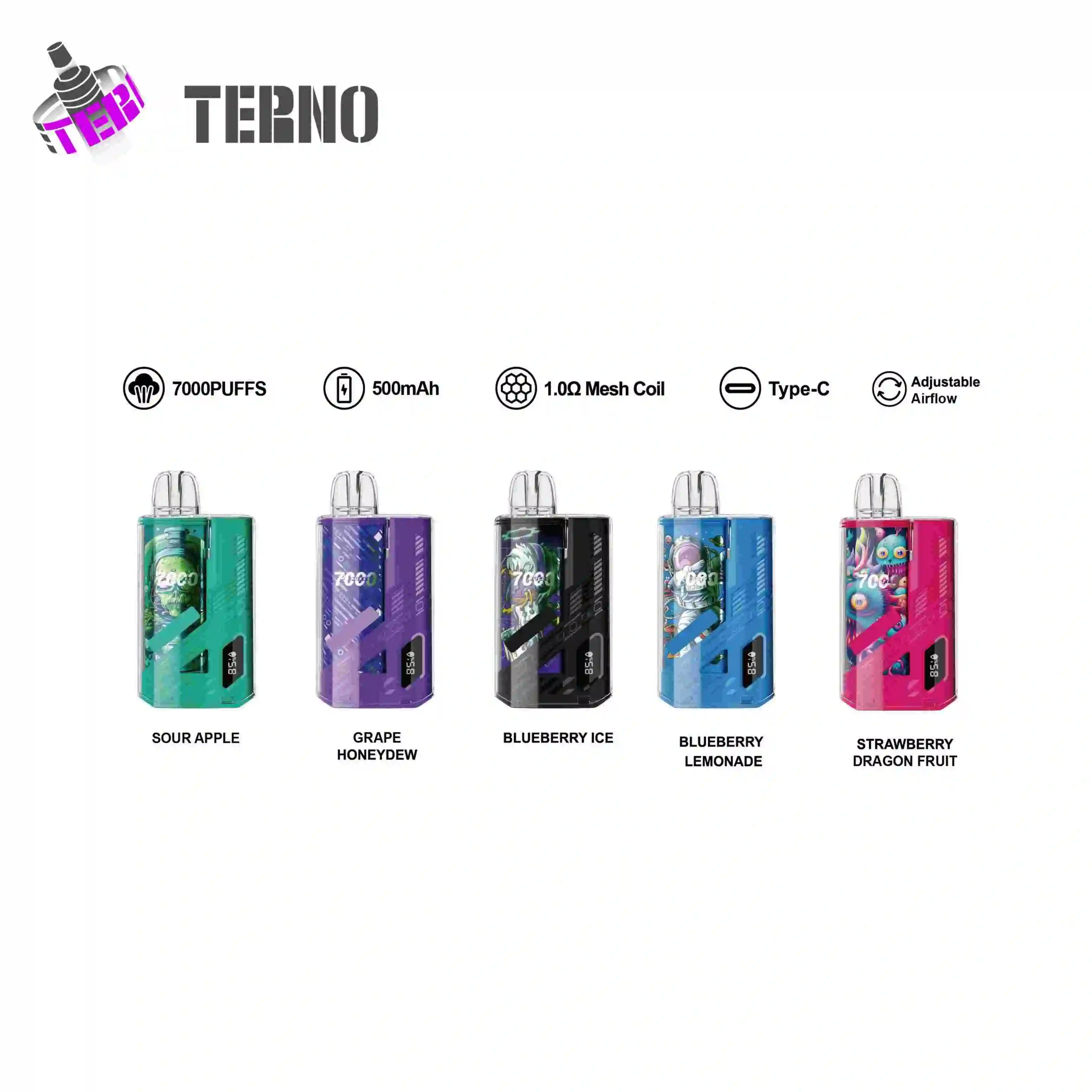 TERNO 7000 Puffs Disposable Vape tehasehind