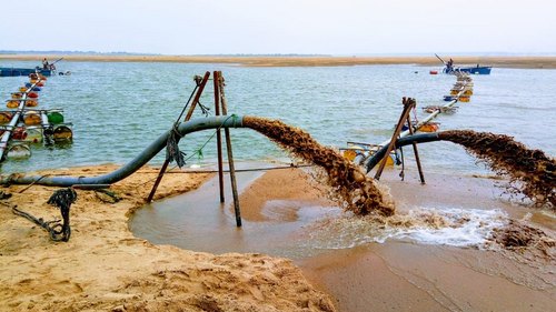 China Long Boom Small Sand Dredging Water Jet Suction Machine