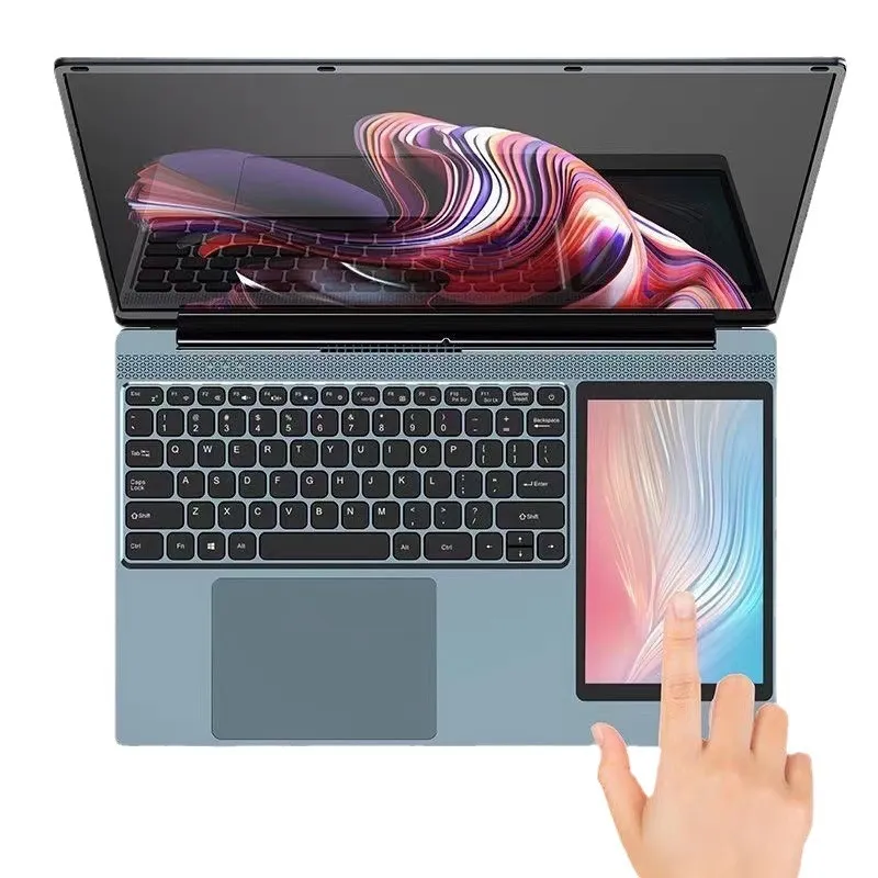15,6+7 inch dubbel scherm Windows laptop touchscreen 2-in-1 laptopcomputer