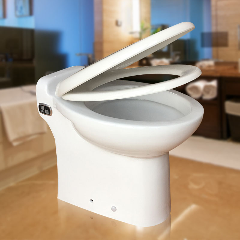 Цельный унитаз с мацератором мощностью 600 Вт - можно создать ванную комнату где угодно