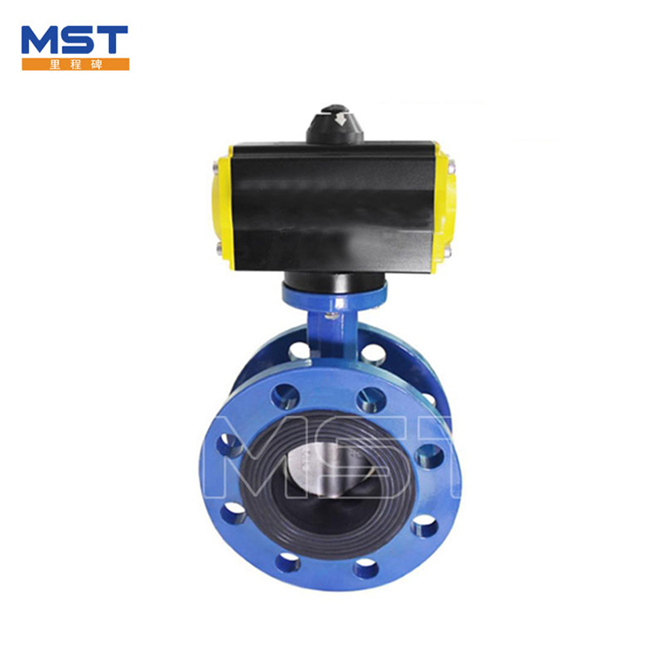 Pneumatic Flange Soft Seal Butterfly Valve - 0