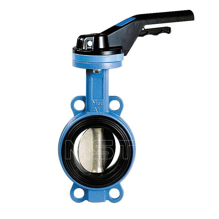 Butterfly valve lever operated