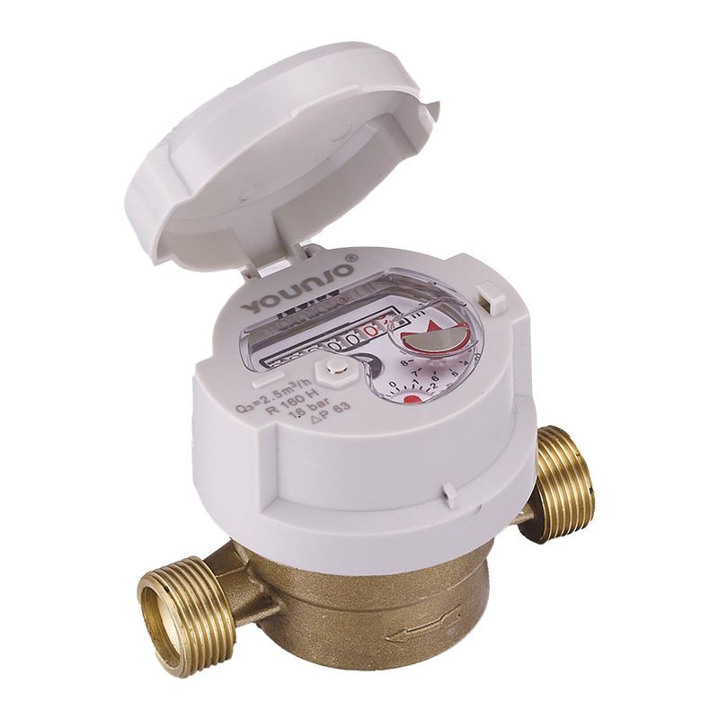 Single Jet Dry Type Water Meter(with copper glass register)