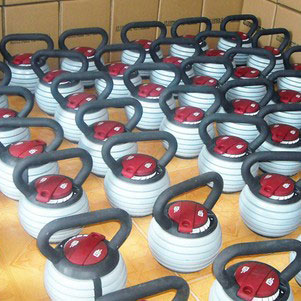 Justerbar Fitness Kettle Bell 10/20 kg Konkurranse Støpejern Sand Custom Håndtak Sett Stål Kettlebell - 1 