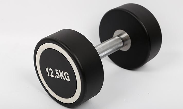 Weight Lifting Fitness Gym Fitness Equipment Round Head Rubber Dumbbell - 1