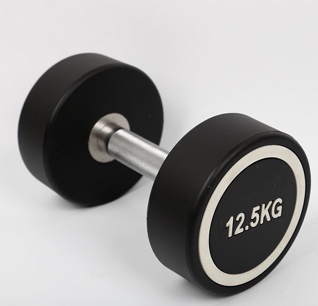 Weight Lifting Fitness Gym Fitness Equipment Round Head Rubber Dumbbell - 2 