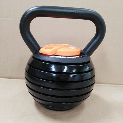 Nastavljiv zvonec za fitnes 10/20 kg Competition Kit iz litega železa, pesek, ročaj po meri, jekleni kettlebell - 4
