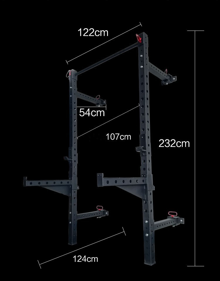 Multifunctional Wall Mounted Folding Squat Rack Saves Space For Installation - 5 