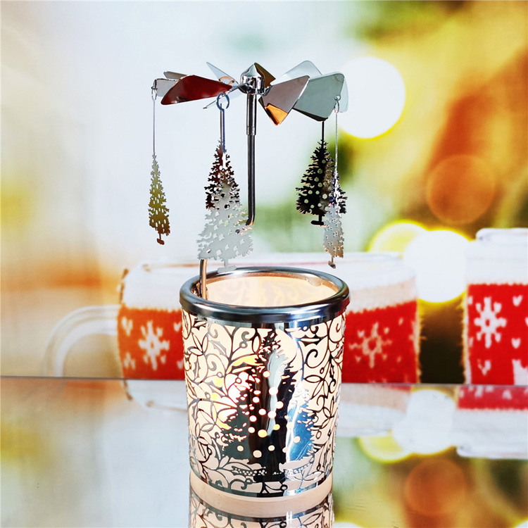 Christmas Tree Rotary Candle Holder - 2