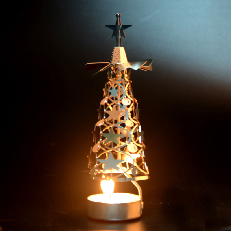 Tree Tower Spinning Tea light Candle Holder