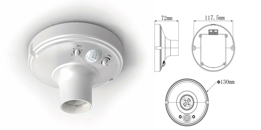 LED Ceiling Infrared Induction Lamp