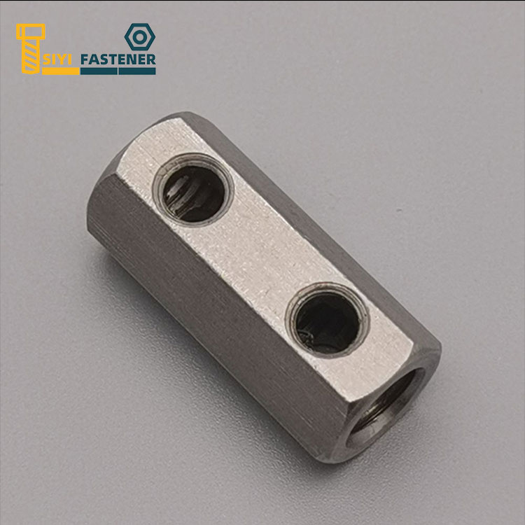 Stainless Steel Hex Coupling Nut with Holes