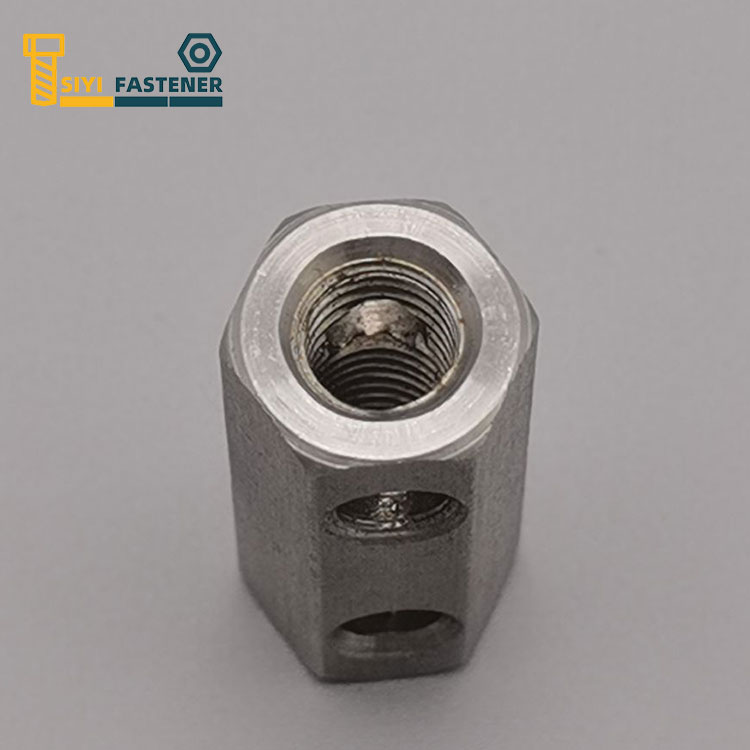 Stainless Steel Hex Coupling Nut with Holes