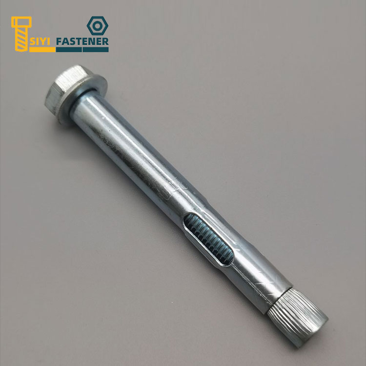 Carbon Steel Bulewhite Zinc Plated Sleeve Anchor with Hex Bolt and Conical Nut